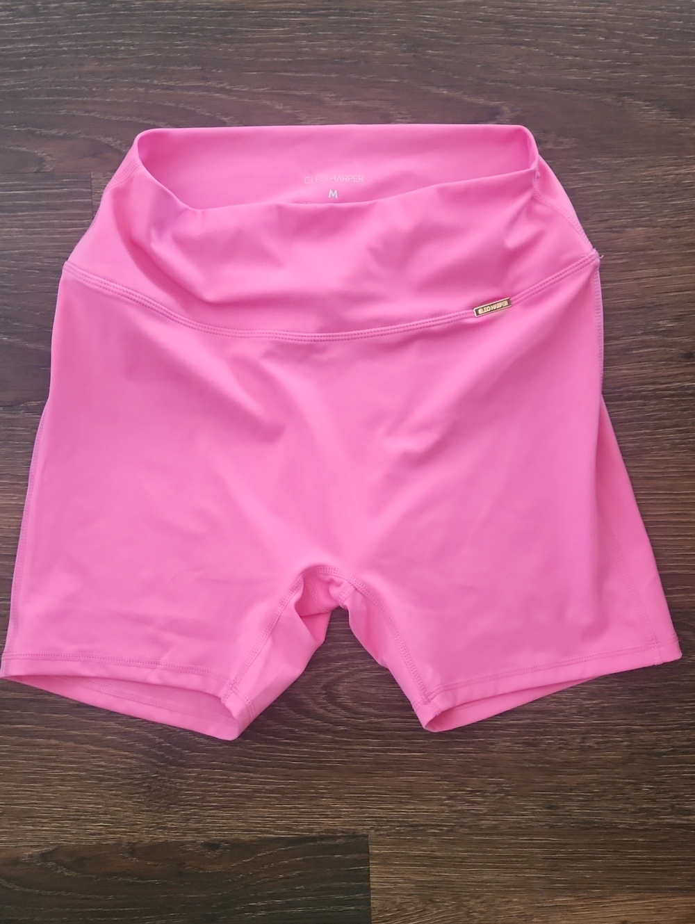 Cleo Harper Pink High-Rise Bike Shorts